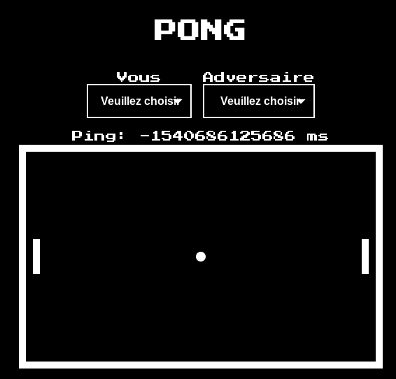 Illustration du jeu de Pong